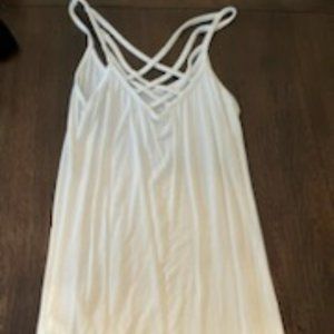 Buckle white tank top small